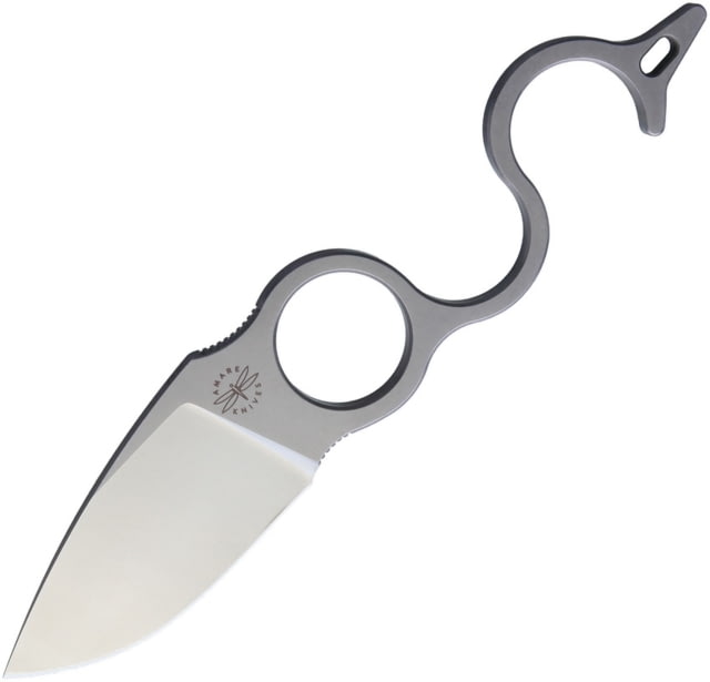 Amare 6 Finger Fixed Blade Drop Fixed Blade Knife 7in Overall 2.63in Satin D2 Tool Steel Drop Point Stonewash Handle One-Piece Construction Finger - Amare