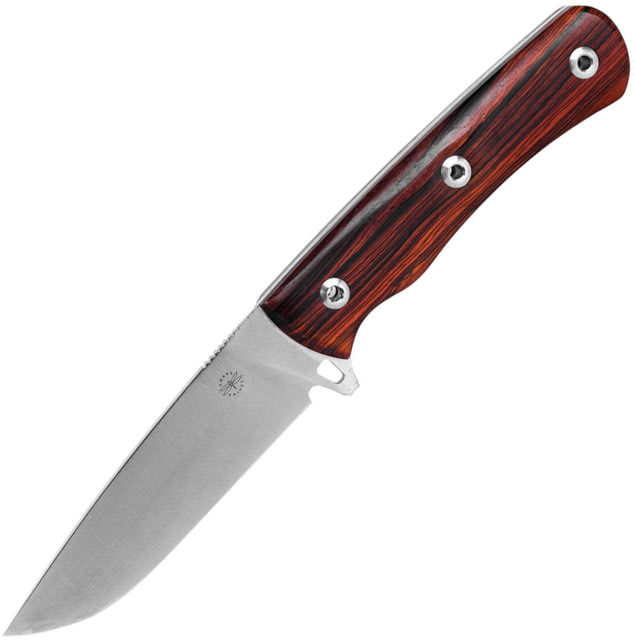 Amare Duro Expedition One Wood Knife 4.75" satin finish K110 tool steel blade Red wood handle - Amare