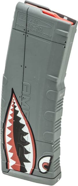 nd2 Flying Tiger AR-15/M4/M16 Mod 2 5.56x45mm NATO/.223 Remington 30 Round Rifle Magazine Grey 30 Ammo