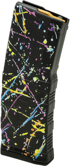 nd2 Neon Splatter AR-15/M4/M16 Mod-3 5.56x45mm NATO/.223 Remington 30 Round Rifle Magazine Black 30 Ammo