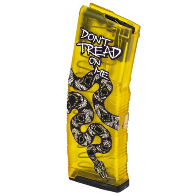 nd2 AR-15 Rifle Magazine Translucent Yellow Dont Tread On Me 5.56x45mm/.223 Rem 30/rd A30C3A97 AD Ammo