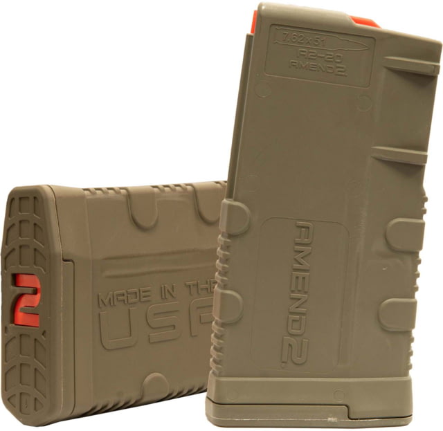 nd2 Mod-2 Rifle Magazine SR-25/M110/AR-10 7.62x51mm NATO/.308 Winchester 20 Round Olive Drab Green 1 Pack Polymer 20RD Ammo