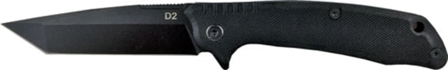 American Buffalo Knife Abkt Elite Blue Shield Tanto 3.5 Bearing Pivot D2 Steel - American Buffalo Knife
