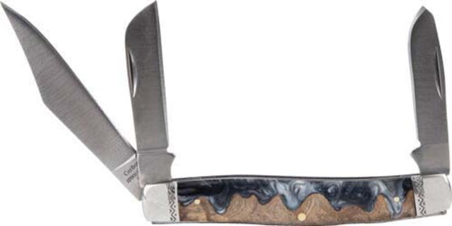 American Buffalo Knife Abkt Roper Lahar Series 3blade Stockman 3.25'' Wood Resin Hndl - American Buffalo Knife