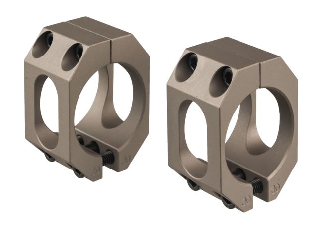 American Defense Manufacturing Rifle Scope Rings Flat Dark Earth 30mm AD-RS 30 FDE - American Defense Manufacturing