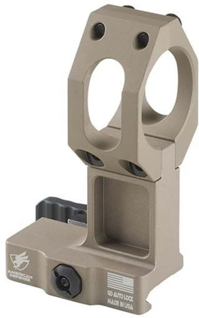 American Defense Manufacturing AD-68 Aimpoint M68/CompM2/Pro Red Dot Sight Mount Titanium QD Lever Flat Dark Earth 2.33 in - American Defense Manufacturing