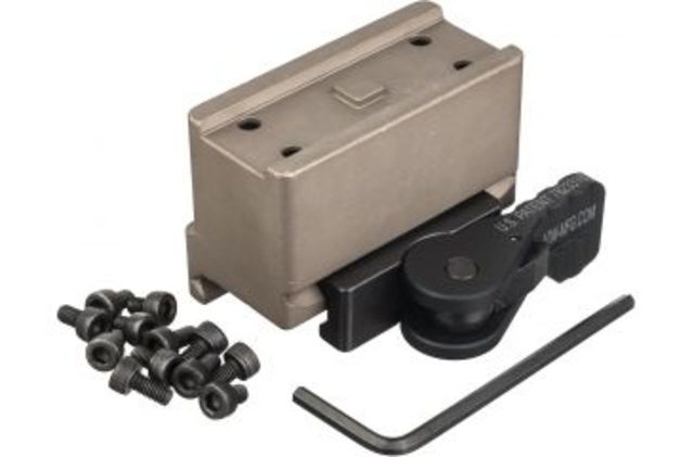 EDEMO American Defense Manufacturing Aimpoint T1 Micro Mount 1 Piece Lower 1/3rd Co-Witness Standard Lever Flat Dark Earth AD-T1-11 STD FDE EDEMO2 - American Defense Manufacturing