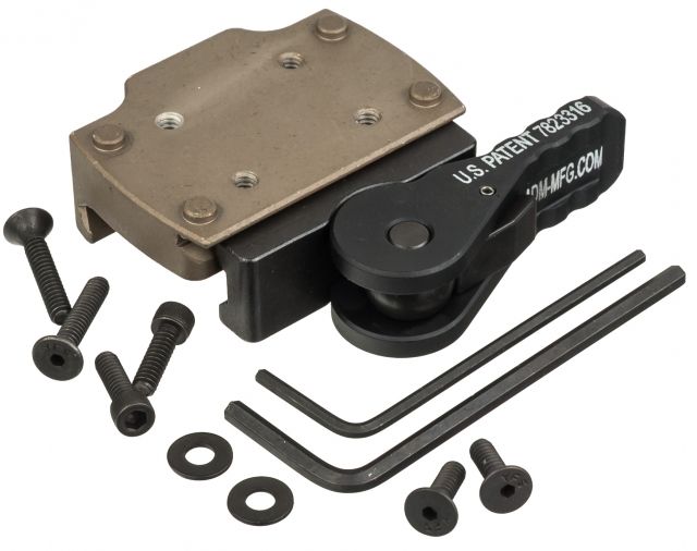 American Defense Manufacturing Leupold Deltapoint Pro RedDot Mount Standard Lever Flat Dark Earth AD-TR STD FDE - American Defense Manufacturing