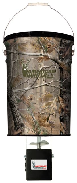 American Hunter 50lb Hanging Feeder w/ E-Kit and Realtree AP Camo - American Hunter