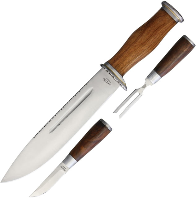 American Hunter Bowie Set Knife Brown wood handle # 25 / AH020 - American Hunter