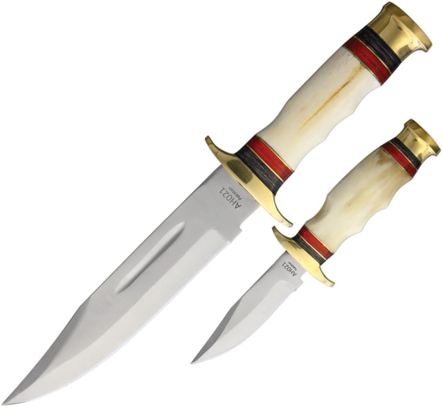 American Hunter Piggyback Set Knife White finger grooved bone handle # 13 / AH021 - American Hunter