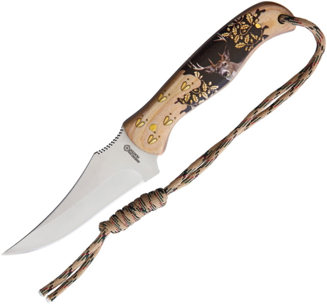 American Hunter Trophy Whitetail Skinner Knife 4" satin finish stainless skinner blade Wood handle AH023 / - American Hunter