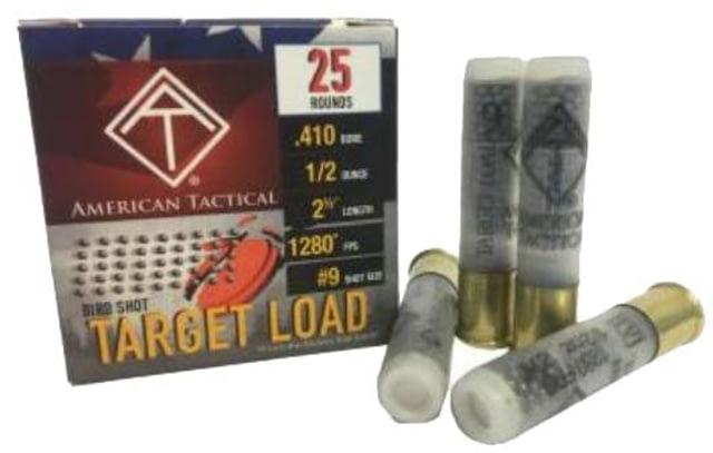 American Tactical Imports ATI Target Load Case Lot 410 Gauge 1/2 oz 2.5 in Shotgun Ammo 250 Rounds - American Tactical Imports