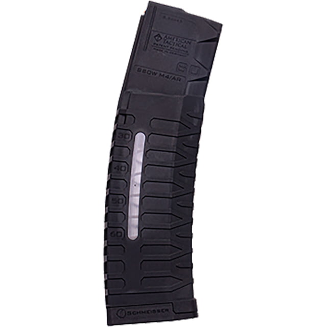 rican Tactical Imports Schmisser S60 Rifle Magazine .223 Rem/5.56x45mm NATO 60 Round Black 1 Pack Polymer ATI M556S60WMLE-60RD Ammo