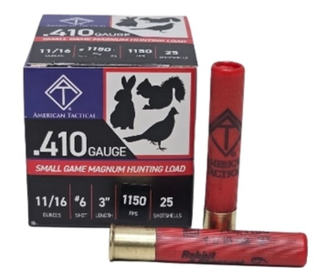 American Tactical Imports ATI Hunting Load Case Lot .410 Gauge 11/16oz 3in Shotgun Ammo 6 Size 250 Rounds - American Tactical Imports