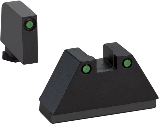 USED AmeriGlo 3XL Tall Green Tritium 3 dot sight set black outlines .365in F .451in R Fits all Glock Except 42 & 43 3XL up to 0.341in DH GL-815 EDEMO1 - Ameriglo