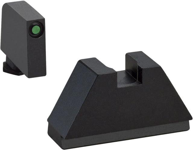 AmeriGlo 3XL Tall Green Tritium Black Outline .365in front, FlatBlack .451in Rear, Fits all Glock Except 42 & 43, 3XL, up to 0.341in DH, GL-811 by USA AmeriGlo Pistol Sights