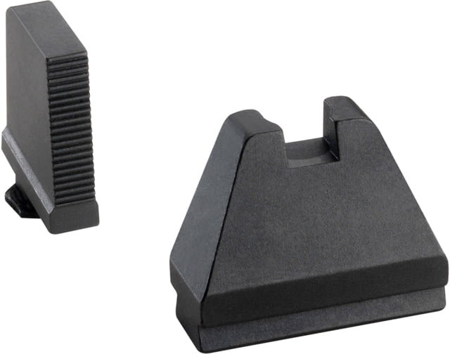 AmeriGlo 8XL Tall Black serrated .480in FRONT, Flat Black .578in REAR, Fits all Glock except 42,43, 44, 48, GL-528 by USA AmeriGlo Pistol Sights
