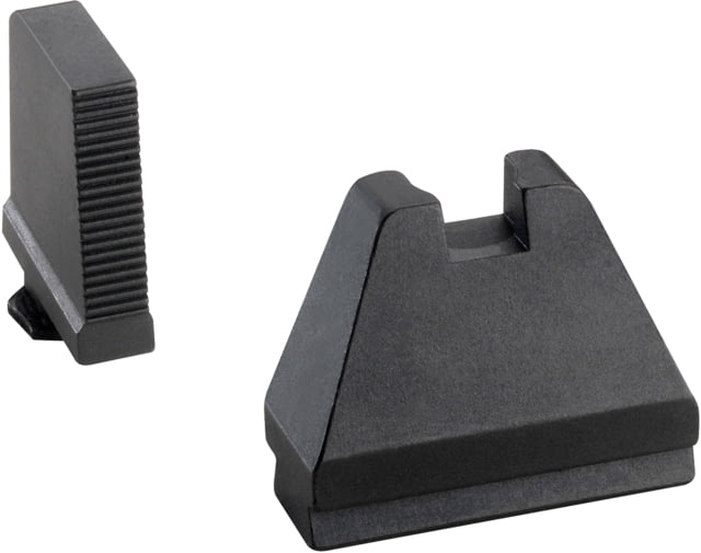 AmeriGlo 9XL Tall Black serrated .500in FRONT Flat Black .600in Rear Fits all Glock