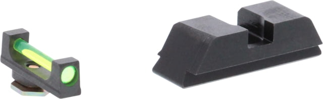 "AmeriGlo Fiber front sight rear notch Green Fiber .115 FRONT Black REAR, GFT-123" by USA AmeriGlo Pistol Sights