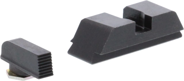 AmeriGlo Black serrated FRONT, Flat Black REAR, GT-5504 by USA AmeriGlo Pistol Sights