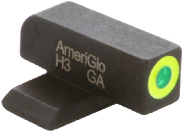 AmeriGlo Front Only-Green Tritium, LumiGreen Outline Front .220in H .140in W, SA-212-220-GR by USA AmeriGlo Pistol Sights