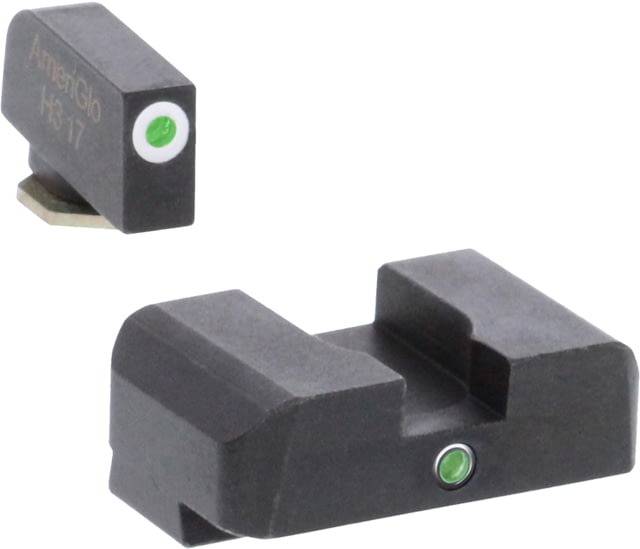 AmeriGlo I-Dot Night Sight, Glock 17/19/19x/26 Gen 5, Green Tritium W/White Outlines, GL-5101 by USA AmeriGlo Pistol Sights