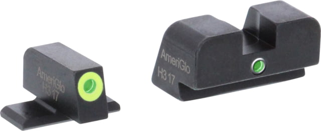 AmeriGlo i-Dot Night Sight Set for SIG w/GreenTritium LumiGreen Outline Front/ Green Single Dot Rear, SG-301 by USA AmeriGlo Pistol Sights