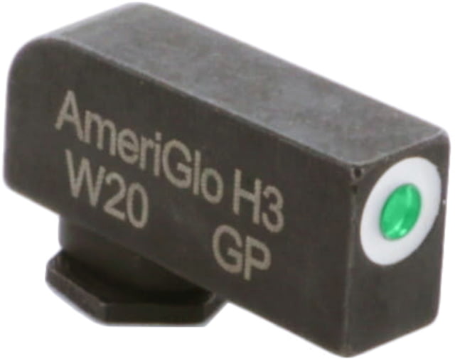Ameriglo Night Sight, FRONT Only - Green w/ White Outline - For Glocks, .220 Height GL-112-220 by USA AmeriGlo Pistol Tritium & Fiber Optic Night Sights