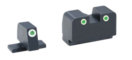 Ameriglo Night Sight Set Springfield XD - Suppressor Set Style - Green Front/Rear