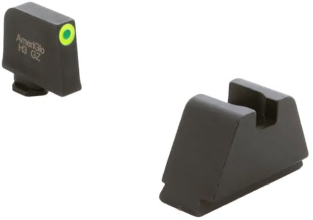 AmeriGlo Optic Compatible 4XL Tall Green Tritium LumiGreen Outline .385in front FlatBlack .480in Rear