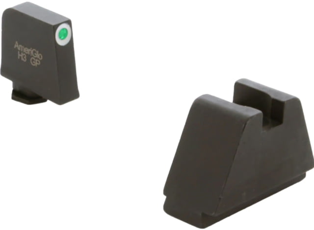 AmeriGlo Optic Compatible 4XL Tall Green Tritium White Outline .385in front FlatBlack .480in Rear