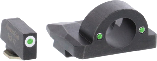USED AmeriGlo Pistol Tritium Night Sights Glock 17192223242627333435373839 Ghost Ring Green Front Green Rear GL-125 - Ameriglo