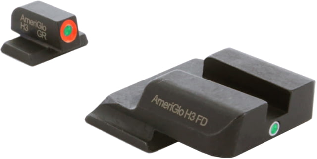 Ameriglo Pro I-dot Set Smith & Wesson M&P Front Is ProGlo Green Tritium With Orange Outline Single Dot Green Rear Sight by USA AmeriGlo Pistol Tritium & Fiber Optic Night Sights