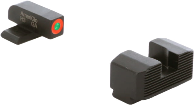 AmeriGlo Protector Sight Set for Springfield Hellcat w/Green Tritium Orange Outline Front/ Black Rear, SA-433 by USA AmeriGlo Pistol Tritium & Fiber Optic Night Sights