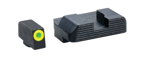 Ameriglo Ameriglo Protector Sight Set Green Front/Serrated Black Rear Glock 43 - $72.99 at Optics Planet