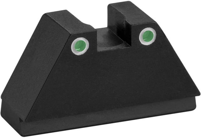 "AmeriGlo Rear Only-Green Tritium Lamp, 2-dot White Outlines .451 H .150 Sq Notch fits MOS slide, GTR-115" by USA AmeriGlo Pistol Sights