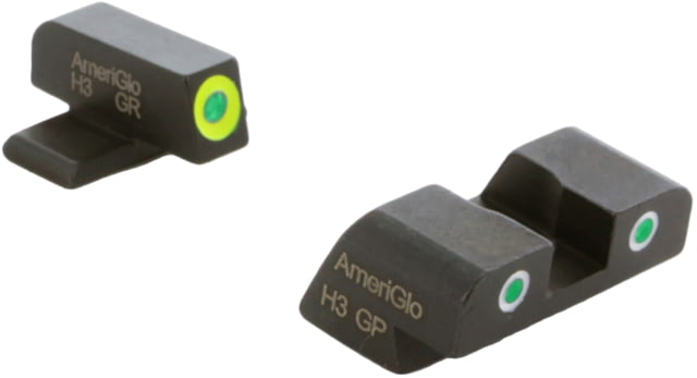 AmeriGlo Spartan 3 Dot Night Sight Set for SIG w/Green Tritium LumiGreen Outline Front/ Green Tritium White Outline Rear, SG-747 by USA AmeriGlo Pistol Sights