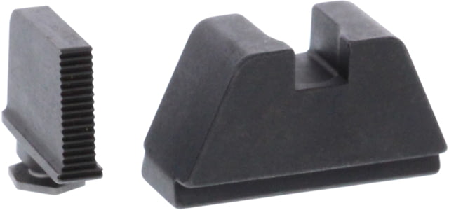 AmeriGlo Tall Serrated Height Set .350 Front, .429 Rear, Black, 2XL, GL-470 by USA AmeriGlo Pistol Sights