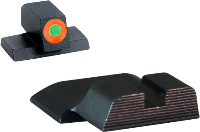 AmeriGlo Tritium Front Black Serrated Rear All M&P Models except Shield ProGlo Front Orange Outline
