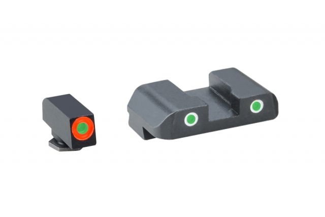 AmeriGlo Tritium Front Tritium Rear For Glock 17 ProGlo Front Orange with Pro Rear