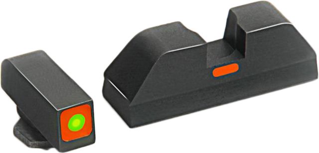 AmeriGlo Tritium Night Sight For Glock 17 ProGlo Square Front Orange and Orange Painted Line Rear
