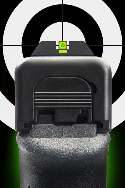 AmeriGlo Tritium Night Sight For Glock 17 ProGlo Square Front LumiLime and Lumi Painted Line Rear