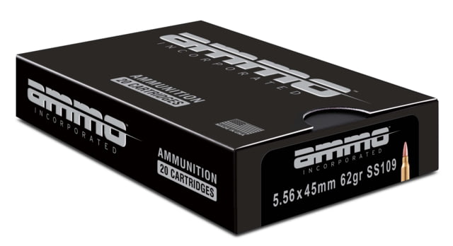 o Inc. 5.56x45mm NATO 62 Grain SS109 Penetrator Steel Core FMJ Brass Centerfire Rifle 20 Round Box Ammo