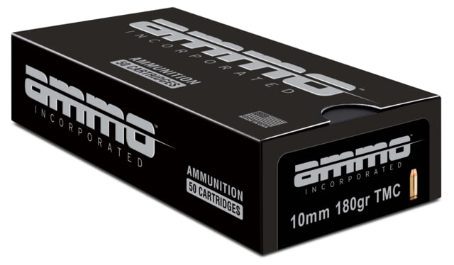 Ammo Inc. Signature 10mm 180 Grain TMC Brass Pistol Ammo 50 Rounds o Inc. Signature 10mm 180 Grain TMC Brass Pistol 50 Rounds Ammo
