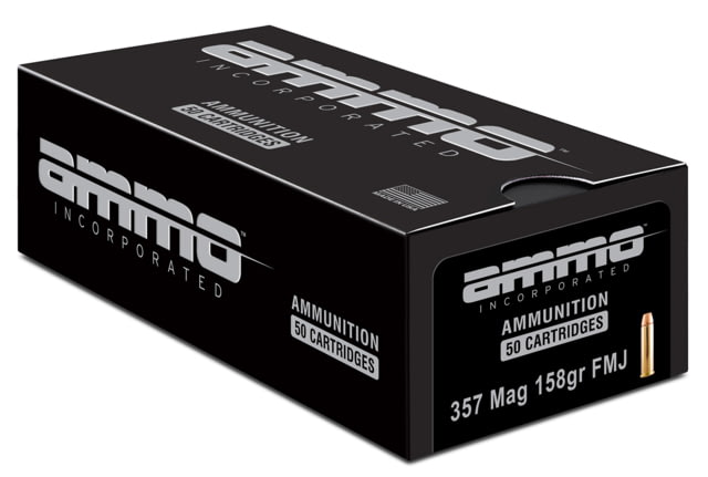 Ammo Inc. Signature .357 Magnum 158 Grain Full Metal Jacket Steel Cased Centerfire Pistol Ammo 50 Rounds - Ammo, Inc.