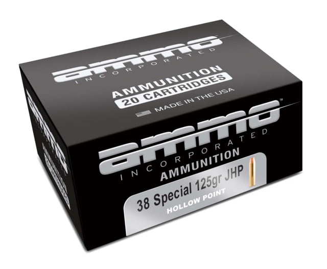 o Inc. Signature .38 Special 125 Grain Jacketed Hollow Point Brass Cased Centerfire Pistol 20 Rounds Ammo