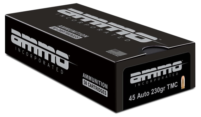 Ammo Inc. Signature .45 ACP 230 Grain TMC Brass Cased Centerfire Pistol Ammo 50 Rounds o Inc. Signature .45 ACP 230 Grain TMC Brass Cased Centerfire Pistol 50 Rounds Ammo