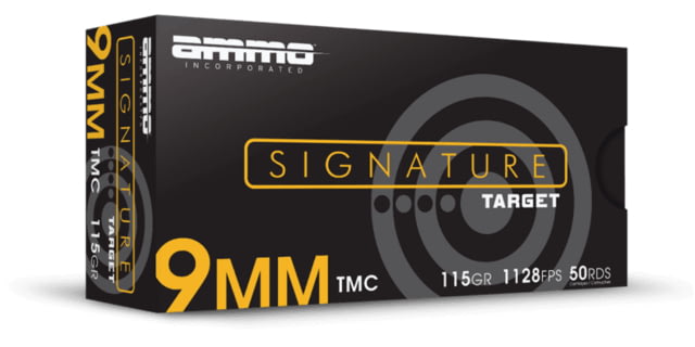 o Inc. Signature 9mm Luger 115 Grain TMC Brass Cased Centerfire Pistol 1000 Round Ammo
