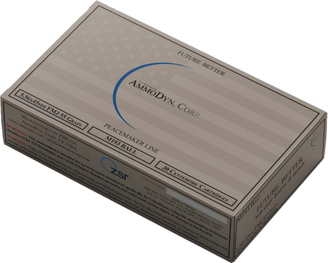 oDyn 5.56x45mm NATO 55 Grain Full Metal Jacket Brass Cased Rifle 30 Rounds Ammo